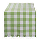 Alternate image 0 for Design Imports Heavyweight Fringed Check Table Linen Collection