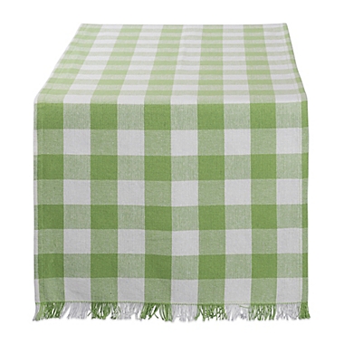 Design Imports Heavyweight Fringed Check Table Linen Collection. View a larger version of this product image.