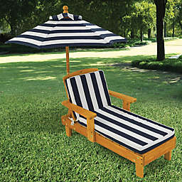 KidKraft® Chaise with Umbrella in Honey/Navy/White