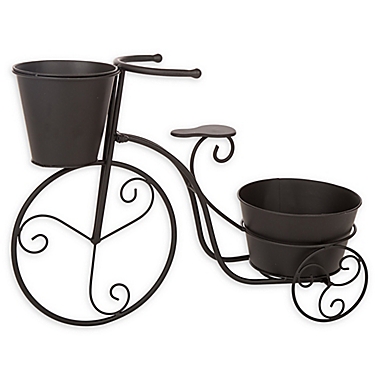 Glitzhome Bicycle Planter in Black. View a larger version of this product image.