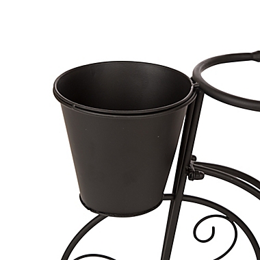 Glitzhome Bicycle Planter in Black. View a larger version of this product image.