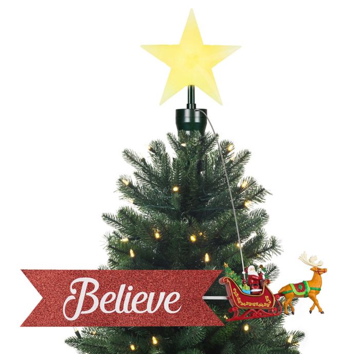 Mr. Christmas® Santa Sleigh Animated Tree Topper | Bed Bath &amp; Beyond