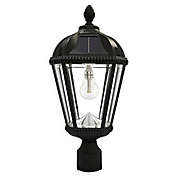 Gama Sonic Post Mount Outdoor Integrated LED Post Lantern in Black