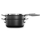 Alternate image 4 for Calphalon&reg; Premier&trade; Space Saving Hard Anodized Nonstick 4 qt. Covered Chef&#39;s Pan