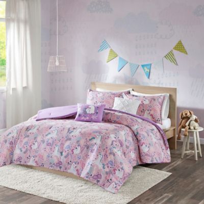 pink and grey childrens bedding