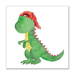 Designs Direct Cool Baby Dinosaur 16-Inch Square Canvas Wall Art