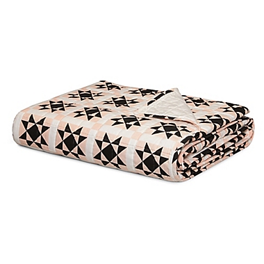Calvin Klein&reg; Abigail King Quilt in Pink/White. View a larger version of this product image.