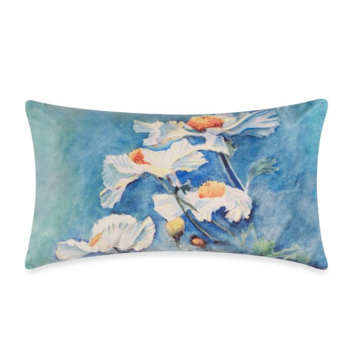 Poppies Watercolor Oblong Toss Pillow Bed Bath & Beyond