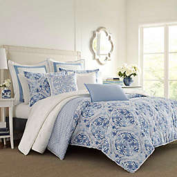 Laura Ashley® Mila Blue King Comforter Set