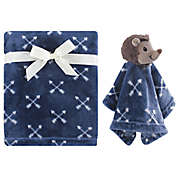 Hudson Baby&reg; Hedgehog Plush Security Blanket Set in Blue
