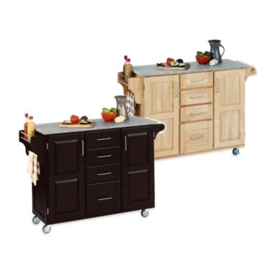 Home Styles Create-a-Cart Wood Kitchen Cart with Granite Top