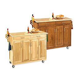 Home Styles Create-a-Cart Wood Kitchen Cart with Wood Top