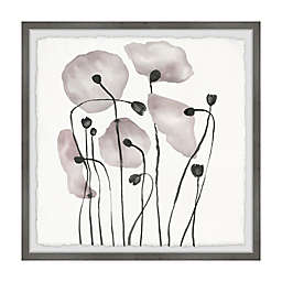 Marmont Hill Pink Poppy Bloom 32-Inch Squared Framed Wall Art