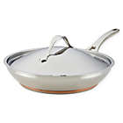 Alternate image 0 for Anolon&reg; Nouvelle Copper Stainless Steel 12-Inch Covered French Skillet