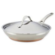 Anolon&reg; Nouvelle Copper Stainless Steel 12-Inch Covered French Skillet
