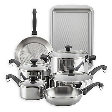 Farberware&reg; Classic Traditions 12-Piece Stainless Steel Cookware Set. View a larger version of this product image.