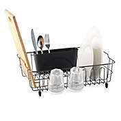 ORG Metal Dish Rack with Scallop Cup Holder in Black/Chrome