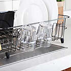 Alternate image 1 for ORG Metal Dish Rack with Scallop Cup Holder in Black/Chrome