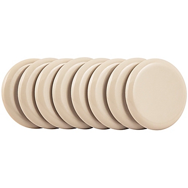 Self-Stick 2 3/8-Inch Hard Furniture Sliders in Oatmeal (Set of 8). View a larger version of this product image.
