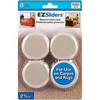 Self-Stick 2 3/8-Inch Hard Furniture Sliders in Oatmeal (Set of 8). View a larger version of this product image.