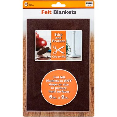 6-Inch x 9-Inch Self-Stick Felt Furniture Sliders (Set of 6). View a larger version of this product image.