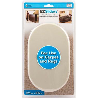 Self-Stick Reusable 9 &frac12;-Inch x 5 &frac34;-Inch Hard Furniture Sliders in Oatmeal (Set of 4). View a larger version of this product image.