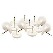 16-Pack Nail On Furniture Glides in White