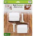 Alternate image 4 for 2-Pack Bed Casters in White