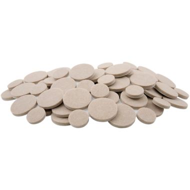 128-Pack Assorted Self-Stick Felt Furniture Pads in Oatmeal. View a larger version of this product image.