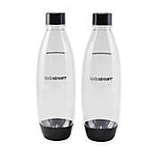 SodaStream&reg; Slim1-Liter Carbonating Water Bottle in Black (Set of 2)