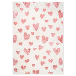 nuLOOM Alison Heart 4' x 6' Area Rug in Pink