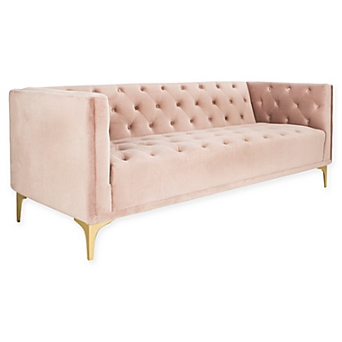 Safavieh Florentino Tufted Sofa in Pale Mauve. View a larger version of this product image.