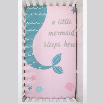 mermaid fitted crib sheet