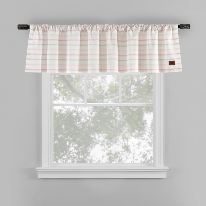 UGG® Lena Striped Window Valance in Pink Bed Bath and Beyond Canada