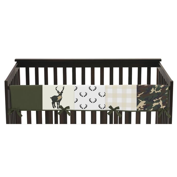 Sweet Jojo Designs Woodland Camo Long Crib Rail Guard Cover