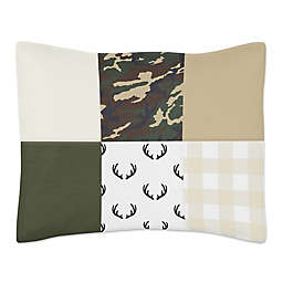 Sweet Jojo Designs® Woodland Camo Standard Pillow Sham in Beige/Ivory