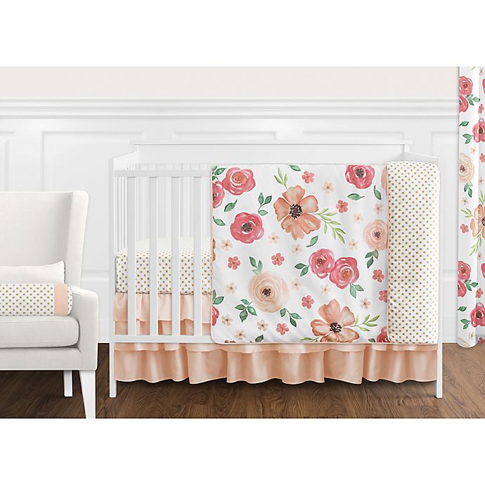Sweet Jojo Designs® Watercolor Floral Crib Bedding Collection in 