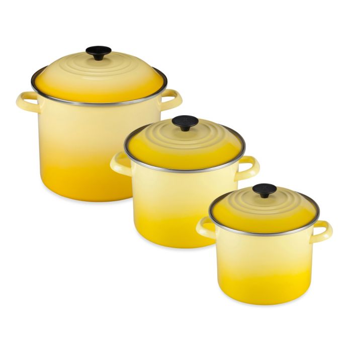 Le Creuset® Enamel on Steel Stockpots in Soleil Bed Bath & Beyond