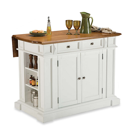 Home Styles Kitchen Island With, White Distressed Floating Shelves Kitchen Island