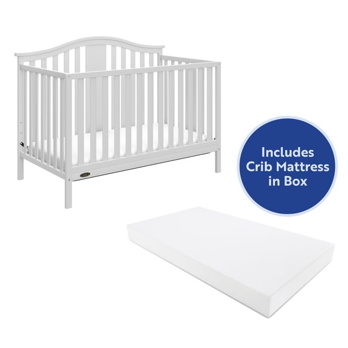 Graco Solano 4 In 1 Convertible Crib With Bonus Mattress In White