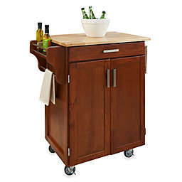 Home Styles Cuisine Wood Top Kitchen Cart