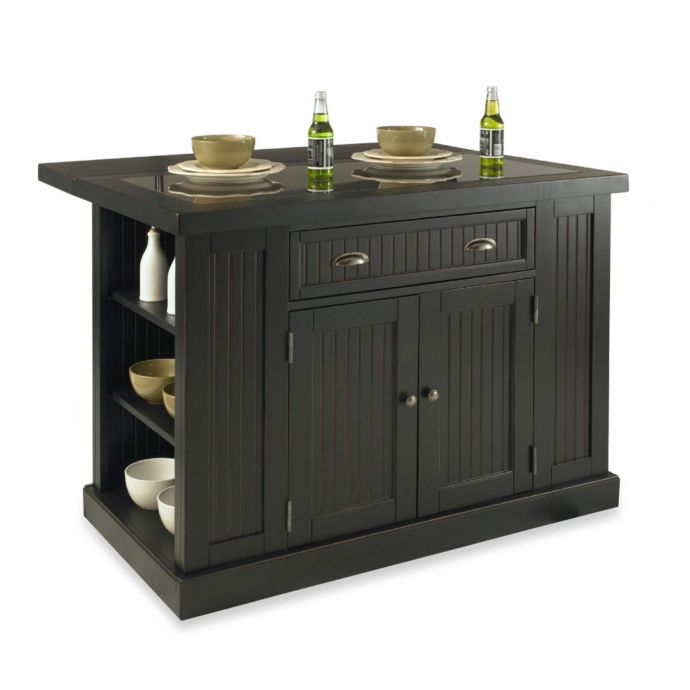 Home Styles Woodbridge Two Tier Kitchen Island In White And Oak