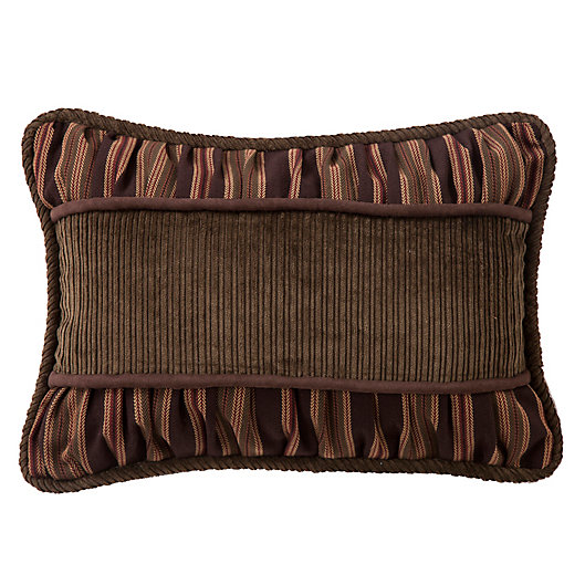 Alternate image 1 for HiEnd Accents Forest Pine Corduroy Oblong Throw Pillow in Brown/Green