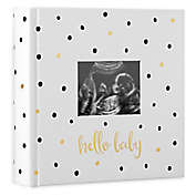 Pearhead&reg; &quot;Hello Baby&quot; Photo Album in Black /Gold
