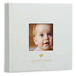Pearhead® Baby Photo Album in Grey/White Polka Dots