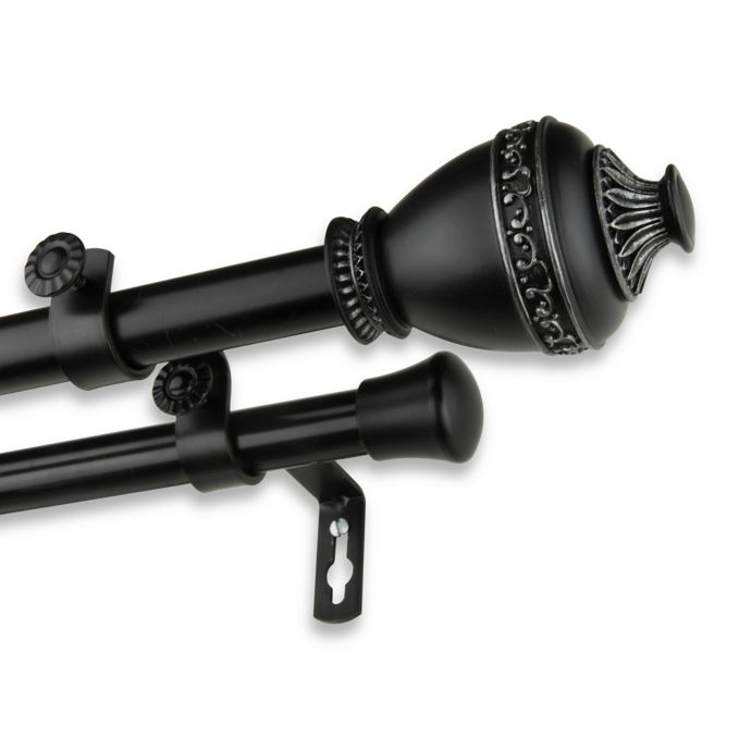 Div Rod Desyne Amelie Double Drapery Rod With Finials Div Bed