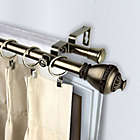 Alternate image 2 for Rod Desyne Amelie 28 to 48-Inch Double Drapery Rod Set in Antique Brass