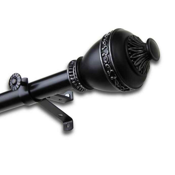 Rod Desyne Amelie Single Drapery Rod with Finials Bed Bath & Beyond