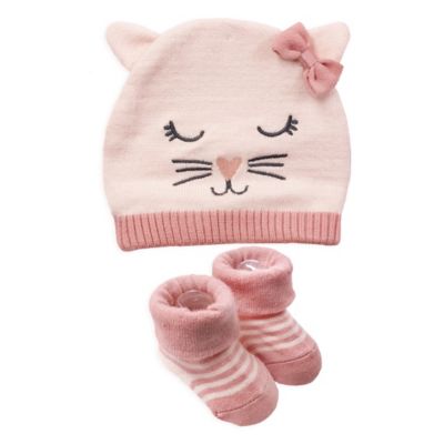 NYGB™ Newborn 2-Piece Cat Hat \u0026 Bootie 