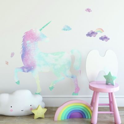 Brown Skin Unicorn Girl Glitter Art Sticker
